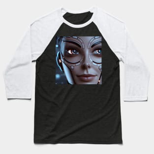 Enhanced Cyberpunk Woman Baseball T-Shirt